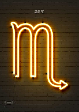 Scorpio neon sign