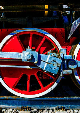 Red Wheels Driving Rods