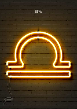 Libra neon sign