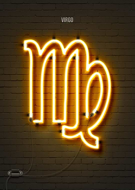 Virgo neon sign