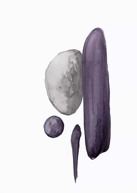 Watercolor purple grey
