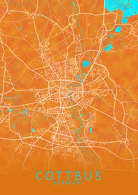 Cottbus Germany City Map