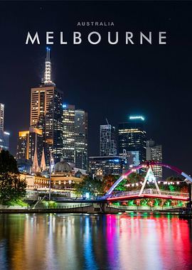 Melbourne city night