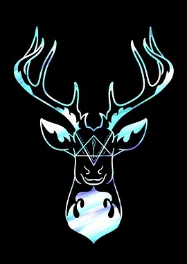 Glowing Deer head