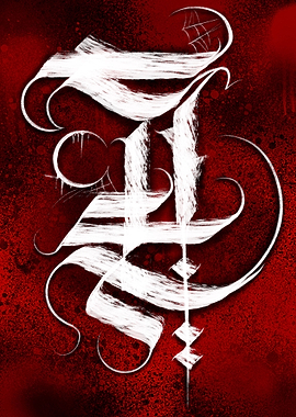 Calligraphy letter H