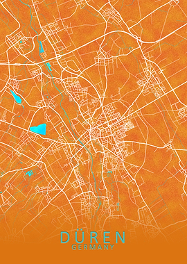 Duren Germany City Map
