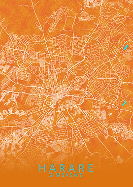 Harare Zimbabwe City Map