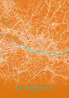 Florence Italy City Map