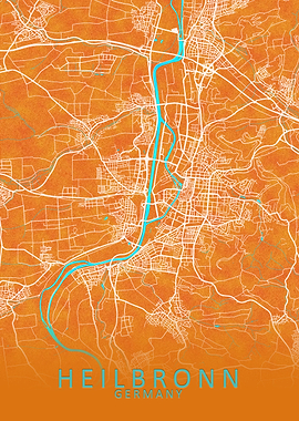 Heilbronn Germany City Map