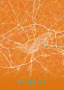 Burgos Spain City Map