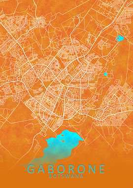 Gaborone Botswana City Map