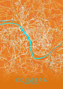 Coimbra Portugal City Map