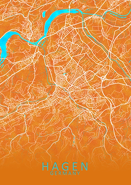 Hagen Germany City Map