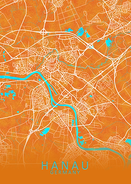 Hanau Germany City Map