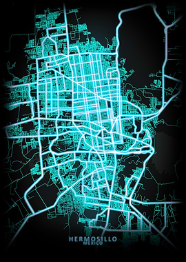 Hermosillo Mexico City Map