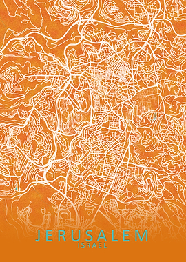 Jerusalem Israel City Map