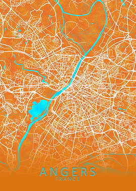 Angers France City Map