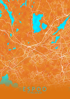 Espoo Finland City Map