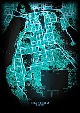 Khartoum Sudan City Map