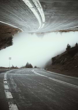 Two roads in the nature