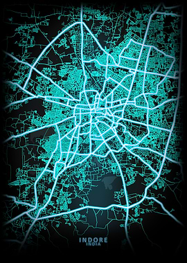 Indore India City Map