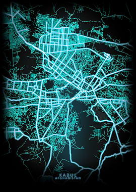 Kabul Afghanistan City Map
