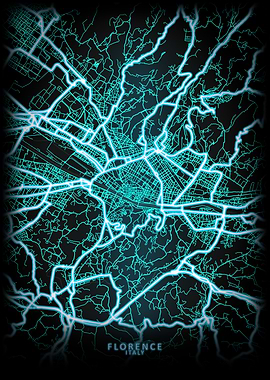 Florence Italy City Map