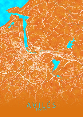 Avils Spain City Map