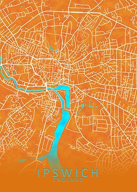 Ipswich England City Map