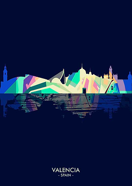 Valencia city skyline