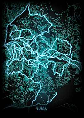 Kigali Rwanda City Map