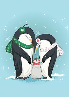 family penguin