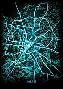 Harare Zimbabwe City Map