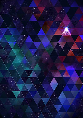 Blue Geometric Abstract