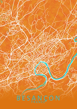 Besanon France City Map