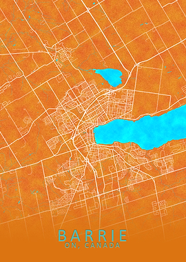 Barrie ON Canada City Map