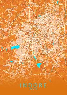 Indore India City Map