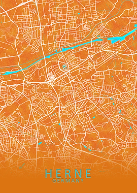 Herne Germany City Map