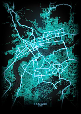 Bamako Mali City Map
