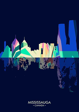 Mississauga Skyline Blue