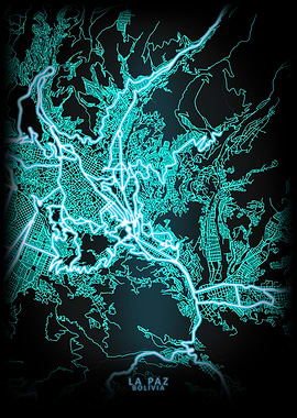 La Paz Bolivia City Map