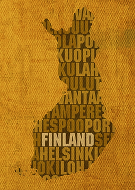 Finland Country Word Map