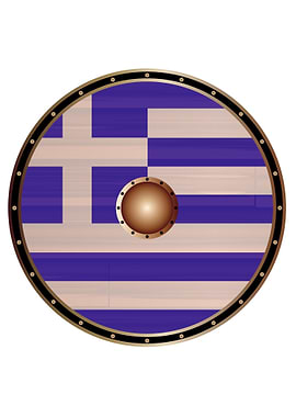 Greek Flag Viking Shield