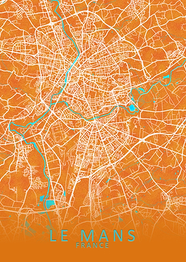 Le Mans France City Map