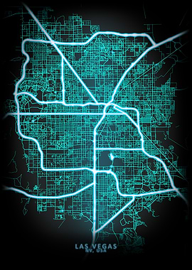 Las Vegas NV USA City Map