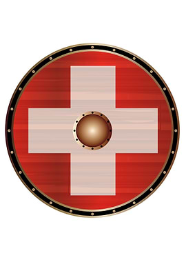 Swiss Flag Viking Shield