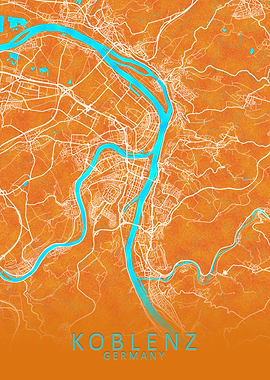 Koblenz Germany City Map