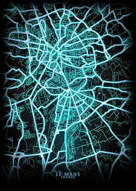 Le Mans France City Map