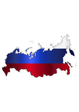 Russian Modern Flag Map