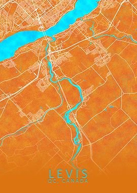 Levis QC Canada City Map